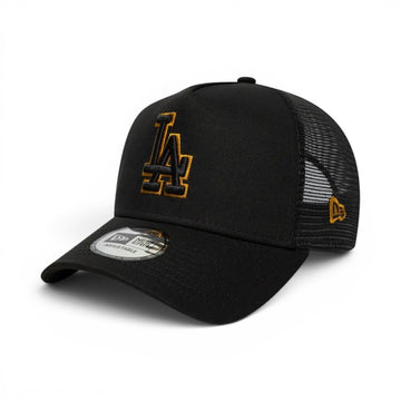 Outline Dodgers Trucker Black